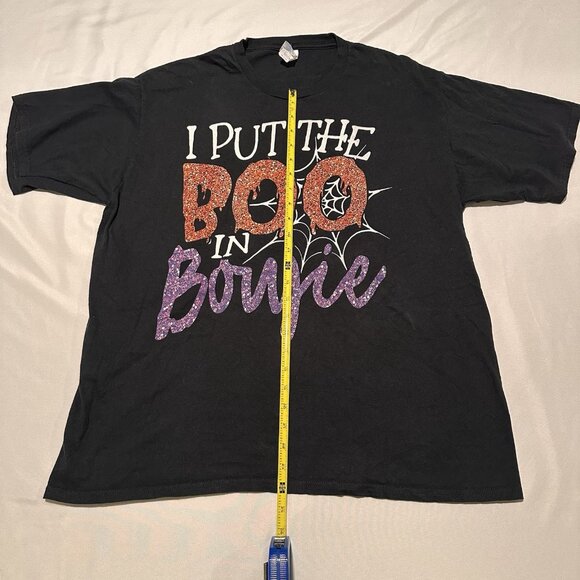 Halloween Spooky Joke T Shirt Adult I Put The Boo In Boujie Sz Large - Picture 5 of 7